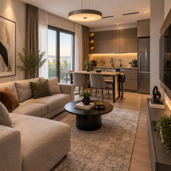 Ata Suite salon ve mutfak